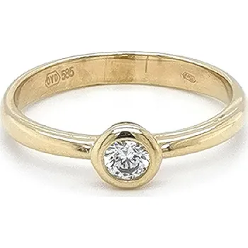 Prsten Zlatý Zásnubní Prsten se Zirkonem 7130876