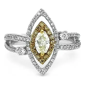 Prsten Zlatý Prsten s Diamanty 2010963