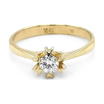 Prsten Zlatý Zásnubní Prsten s Diamantem 2011116