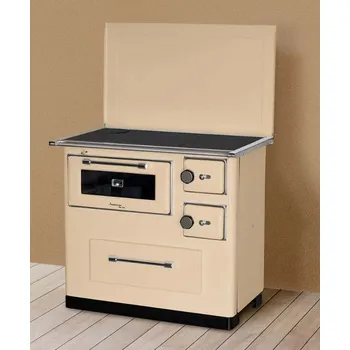 Sporák na tuhá paliva MBS - sporák SD 10 NEW LINE krémová, levý