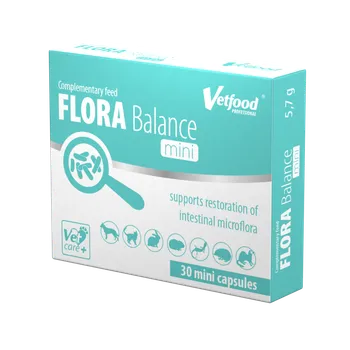 Vetfood Obnova střevní mikroflóry - Flora balance mini 30 kapslí