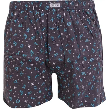 Boxerky Pánské trenky s motivem znamení zvěrokruhu Andrie PS5931 grafit velikost M-46/48