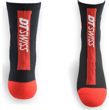Pánské ponožky DT SWISS UNI ponožky Black Red - S (DT SWISS UNI ponožky Black Red - S)