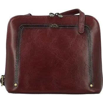 Kabelka Luxusní dámská kožená crossbody Katana Rebora, hnědá