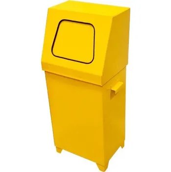 Odpadkový koš Meva Odpadkový koš s klapkou - žlutý 70 l.