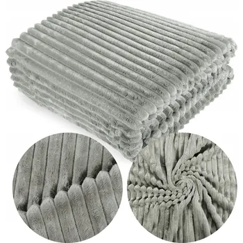 Prostěradlo Deka 200x220 Mikrovlákno Lisovaná na Postel Jednobarevná Ardea Proužky 44