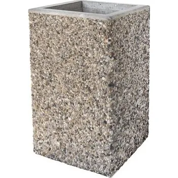 Meva Betonový hranatý koš z vymývaného betonu