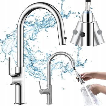 Vodovodní baterie KUCHYŇSKÁ BATERIE SE DVĚMA REŽIMY PROUDU VODY, OTOČNÁ VÝPUSTNÍ TRUBICE, JEDNODUCHÉ OVLÁDÁNÍ