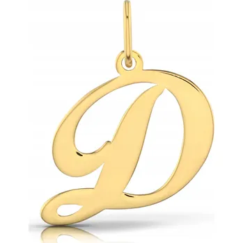 Přívěsek POZLACENÝ PŘÍVĚSEK NA ŘETÍZEK ZLATÝ PŘÍVĚSEK OZDOBNÉ PÍSMENKO D 925 PÍSMEN