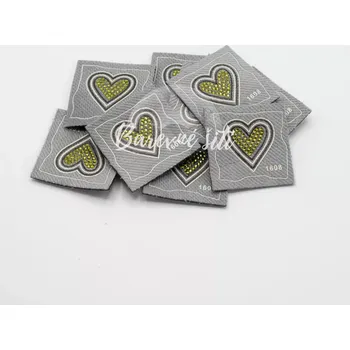 Nášivka Srdíčka šedá nažehlovací (E) (Nášivky na oblečení)