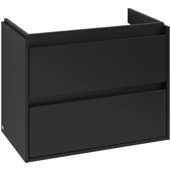 Koupelnový nábytek Villeroy & Boch Skyla - Skříňka pod umyvadlo 772x439 mm, 2 zásuvky, pro pravé umyvadlo, Volcano Black C79700VL