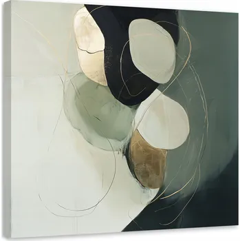 Obraz Obraz do obývacího pokoje, ložnice, abstrakce, zelené skvrny, barva 60x60