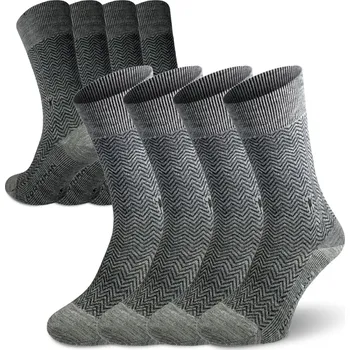 Pánské ponožky Northman Hamar Merino ponožky 4-pack Velikost: 39-41 Světle šedé Společenské Merino Ponožky
