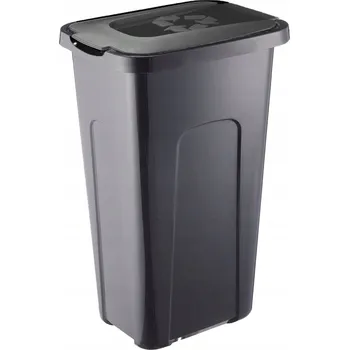 Odpadkový koš Černý odpadkový koš 30l s víkem PAFEN pro třídění odpadu - Černý