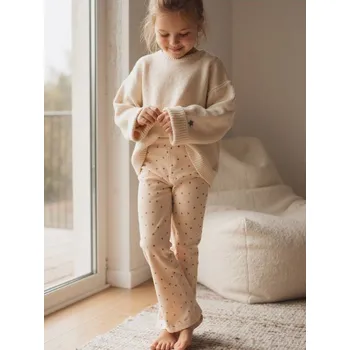 Dívčí oblečení Sinsay - Kalhoty flare - krémová - ZE802-12X - ZE802-12X-140