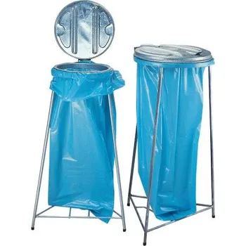 Venkovní odpadkový koš Meva Stojan na pytle 110 l. zinkovaný