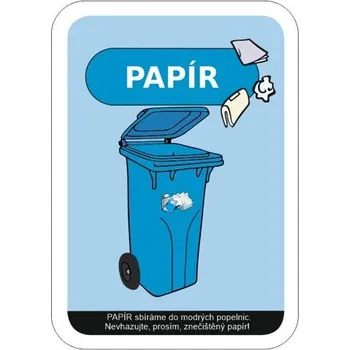 Samolepící etiketa Meva Samolepka papír popelnice 210x300 mm