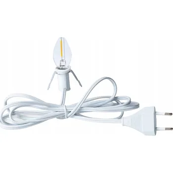 Vánoční dekorace LED SVĚTLO S KABELEM 230V LAMPA PRO VÁNOČNÍ DEKORACE LAMPIONŮ bílá