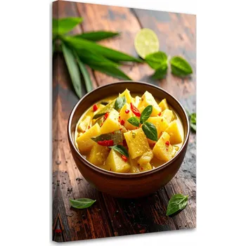 Obraz Obraz do kuchyně jídelny, Bambusová mísa Curry 40x60