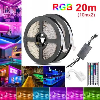 LED osvětlení LED RGB pásek 20m LED diody 5050 DÁLKOVÝ OVLADAČ APLIKACE barevný pásek osvětlení