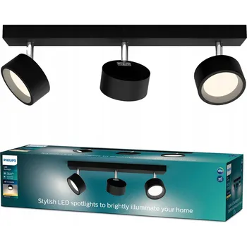 Stropní bodové svítidlo kulatý Philips černé