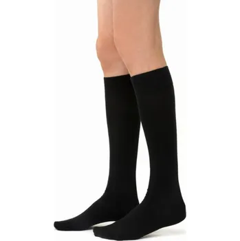 Dámské ponožky Dámské merino podkolenky vlněné beztlaké steven 130 černé # 38-40