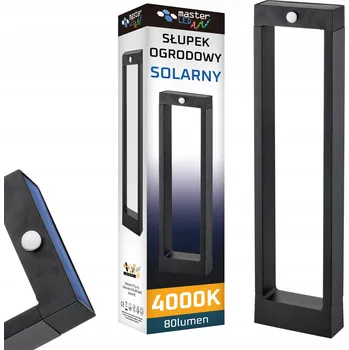 Venkovní osvětlení Solární osvětlovací sloupek Masterled 60 cm černý s pohybovým senzorem