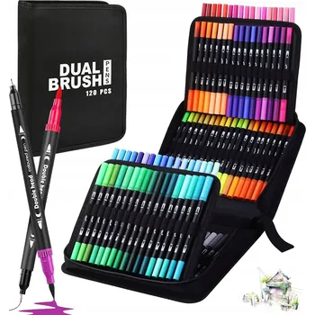 AKVARELOVÉ FIXY 120 ks. Popisovače Fixy OBOUSTRANNÝCH VODNÍCH FIXŮ