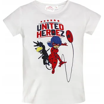 Dívčí oblečení MIRACULUM BERUŠKA A ČERNÁ KOČKA BÍLÉ TRIČKO PRO DÍVKU T-SHIRT 104