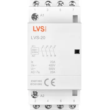 Stykač MODULÁRNÍ STYKAČ 20A 230V AC 4NO 1 Ks. LVS