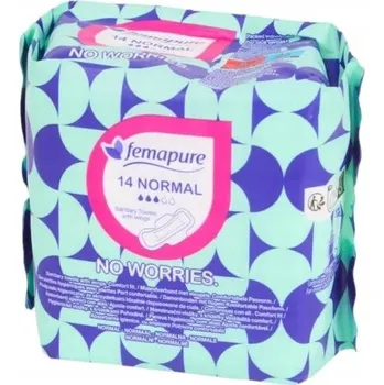Menstruační vložka Vložky Femapure Standard Normal 14 kusů s křidélky