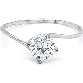 Prsten Zásnubní Prsten se Zirkonem z Bílého Zlata 7131092
