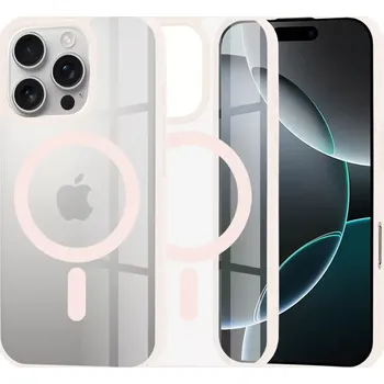 Pouzdro na mobilní telefon Kryt iPhone 16 Pro, Techsuit - MagSafe Pro, růžový