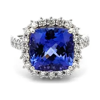 Prsten Diamantový Prsten s Tanzanitem 2011756
