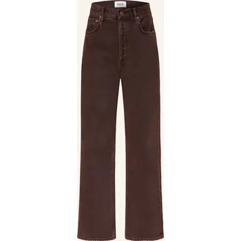 Dámské džíny Agolde Dámské Straight Džíny Ren, sloe berry dk grape brown, 36