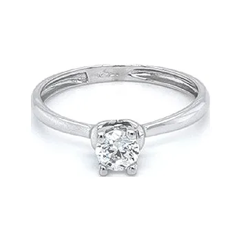 Prsten Zásnubní Prsten se Zirkonem z Bílého Zlata 7131540