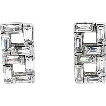 Náušnice Náušnice se Zirkony z Bílého Zlata 7120296
