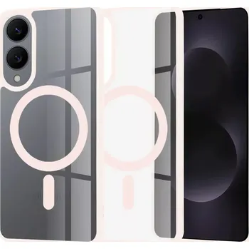 Pouzdro na mobilní telefon Kryt Samsung Galaxy S25 EDGE, Techsuit - MagSafe Pro, růžový