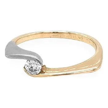 Prsten Zlatý Prsten se Zirkonem z Kombinovaného Zlata 7130107