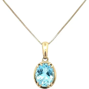 Přívěsek Exkluzivní zlatý přívěsek s modrým topazem 7121641