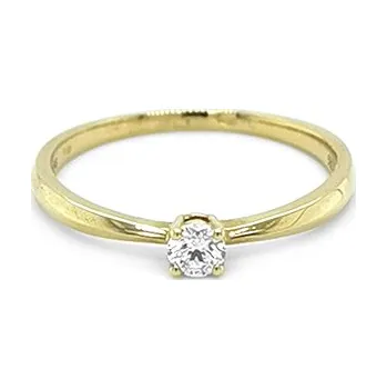 Prsten Zlatý Zásnubní Prsten s Diamantem 2011264