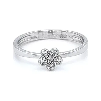 Prsten Prsten se Zirkony z Bílého Zlata 7131230