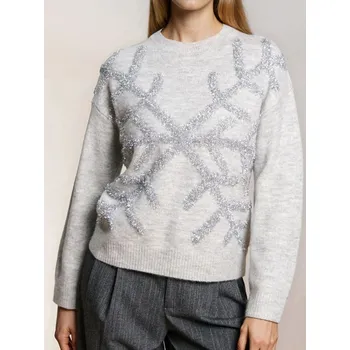 Dámský svetr Sinsay - Svetr s vánočním motivem - šedá - 329FJ-09M - 329FJ-09M-XS