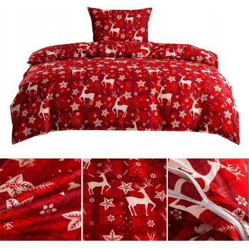 Povlečení Povlečení VÁNOČNÍ 140x200 2dílné hladké Eusebia Home sobi