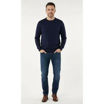 Pánský svetr Pánský svetr EWIDENT Tmavě modrý jednobarevný Velikost: L