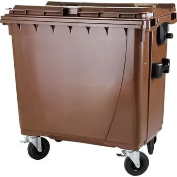 Popelnice Meva Plastový kontejner 660 l. - hnědý