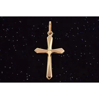 Přívěsek Zlatý křížek-přívěsek P016, Au 585/1000 14kt,0,45g (14kt,váha 0,45g)