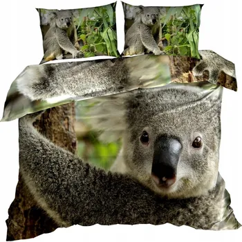 Povlečení 3D Bavlna saténové Povlečení 140x200 cm KOALA