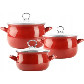 Sada nádobí Sada hrnců Silesia Emalia Helena smaltovaná 6 ks.