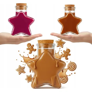 Láhev Nádoba Skleněná láhev STAR 150 ml Skleněná hvězdička na alkohol Svatební Hostina